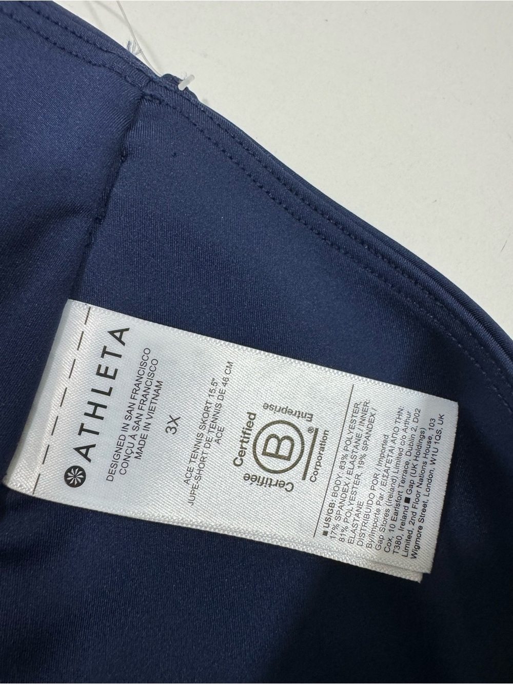 New Athleta Ace Tennis Skort 15.5 Inch Blue - Picture 4 of 8